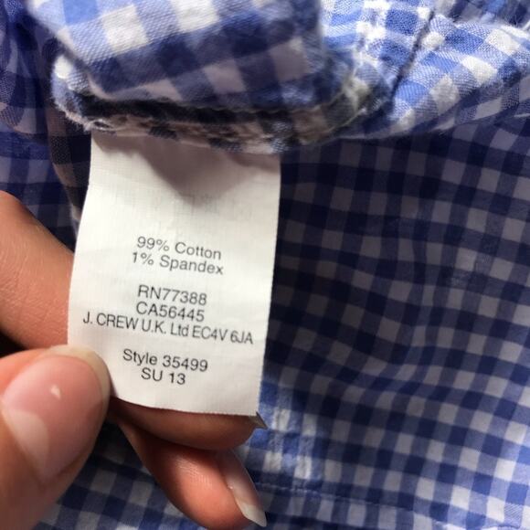J. Crew Button-Down Checkered Top Size Small - Picture 4 of 8
